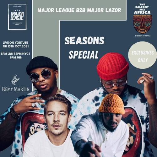 Major League – Amapiano Balcony Mix Live With Major Lazer (Malibu California)